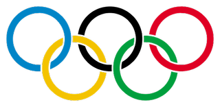 The Olympic rings.