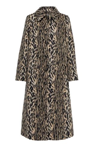 Milly Leopard-Print Faux Fur Coat