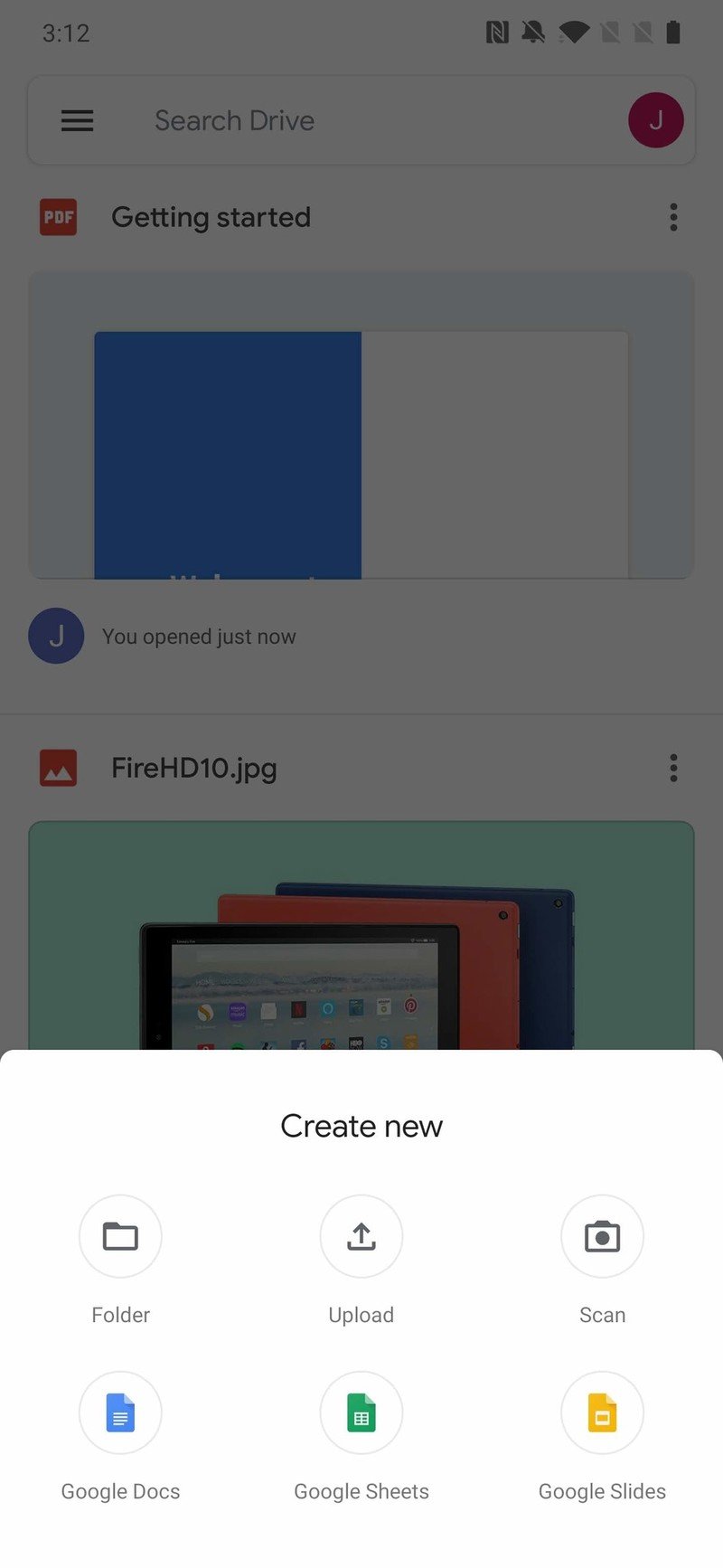 Criar novo menu no Google Drive