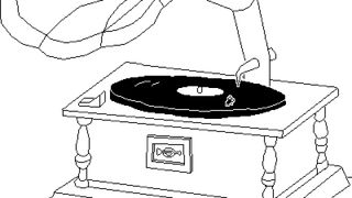 Time Flies - a fly sitting on a record player