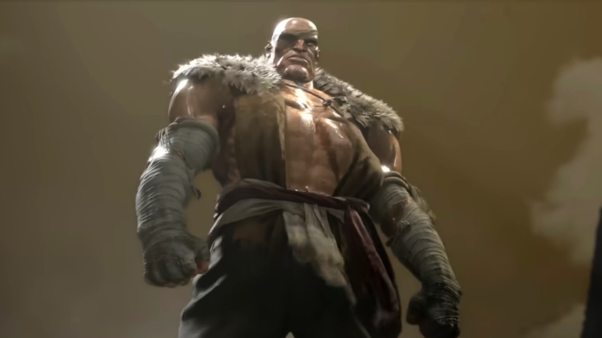 Sagat standing over a foe in Street Fighter 6