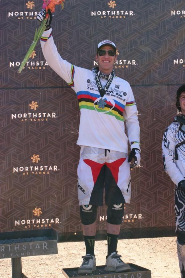 Steve Peat (Santa Cruz Syndicate) on the podium.