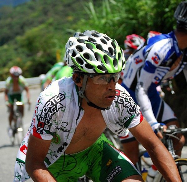 Colombian rider Fernando Camargo (Loteria De Boyaca) remains focused on the road ahead during stage six.