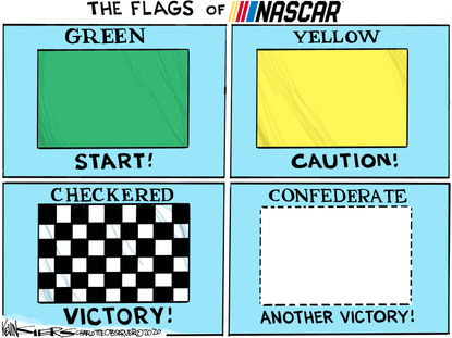 Editorial Cartoon U.S. NASCAR confederate flag