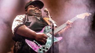 Christone "Kingfish" Ingram performs on stage at the Notodden Blues Festival on August 05, 2022 in Notodden, Norway.