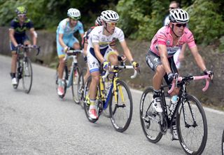 Rigoberto Uran on stage fourteen of the 2014 Giro d'Italia