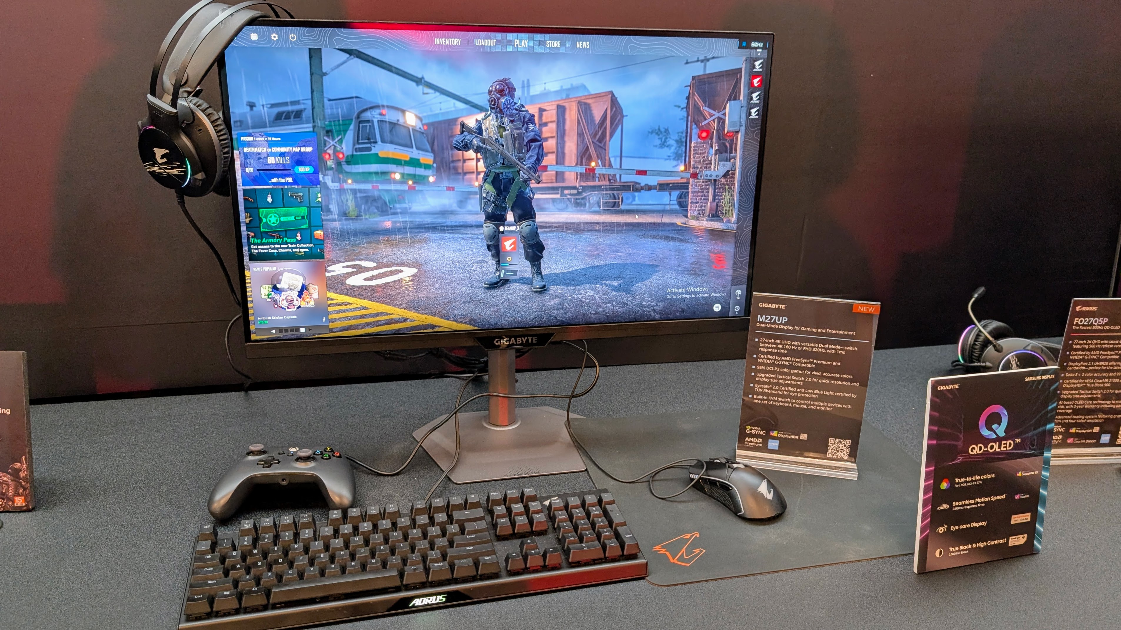 Gigabyte M27UP gaming monitor at Computex 2025