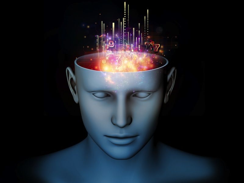 An artist&#039;s depiction of consciousness, emerging from the mind