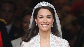 Catherine, Duchess of Cambridge on her wedding day