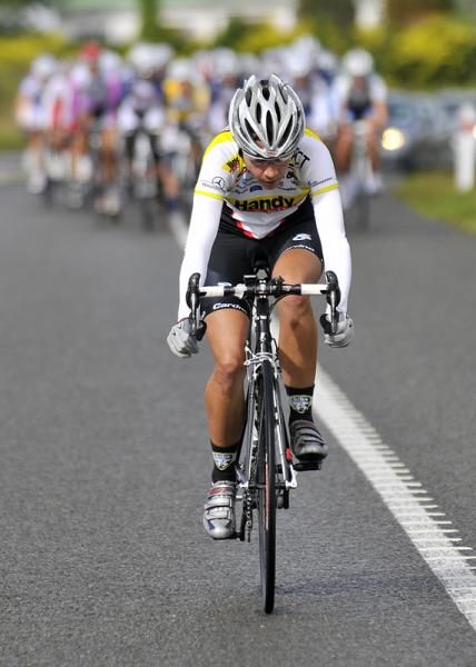 Gayle Brownlee (Handy Rentals) had taken a flyer as soon as racing started.