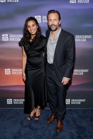 NEW YORK, NEW YORK - DECEMBER 03: Marilee Fiebig and Andrew Shue attend the 2024 Grassroot Soccer World AIDS Day Gala at Hall Des Lumieres on December 03, 2024 in New York City.