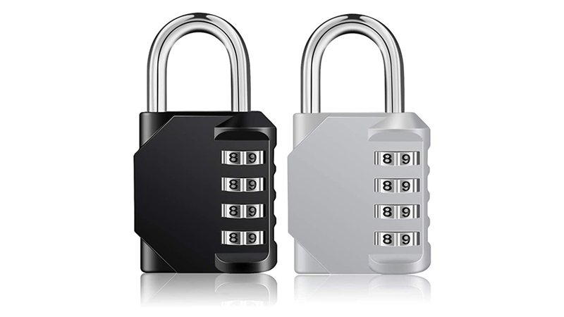 Two combination padlocks