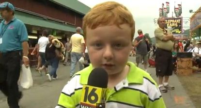 'Apparently,' it's this kid's first time on live TV, but you wouldn't know it by his awesome comments