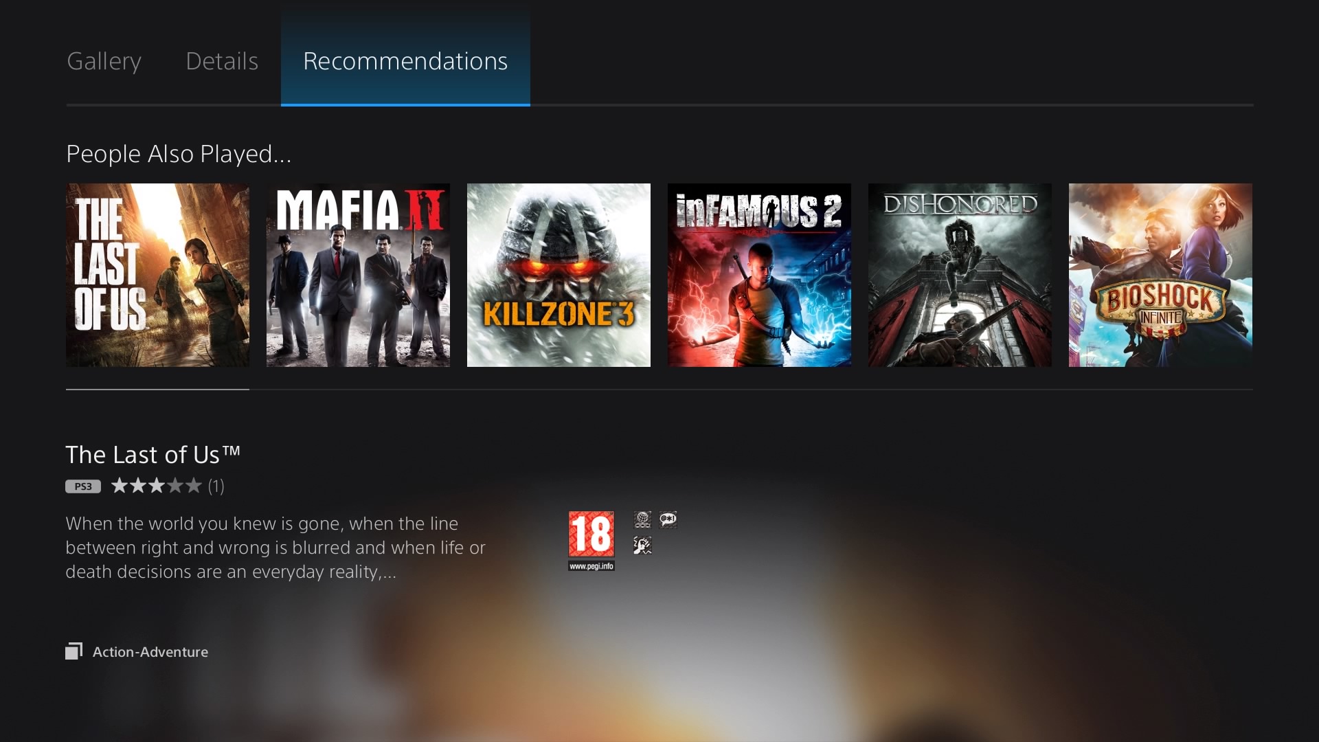 PlayStation Now recommendations