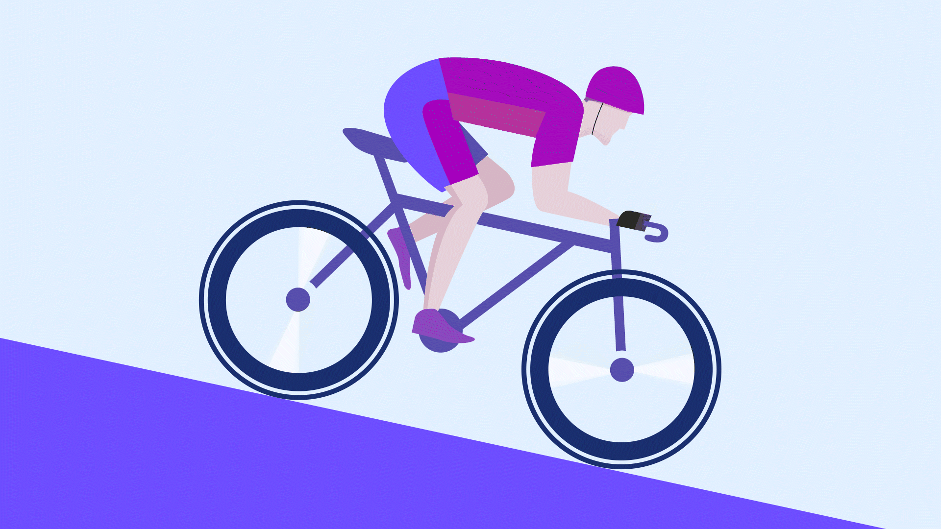Animation of bike going down hill