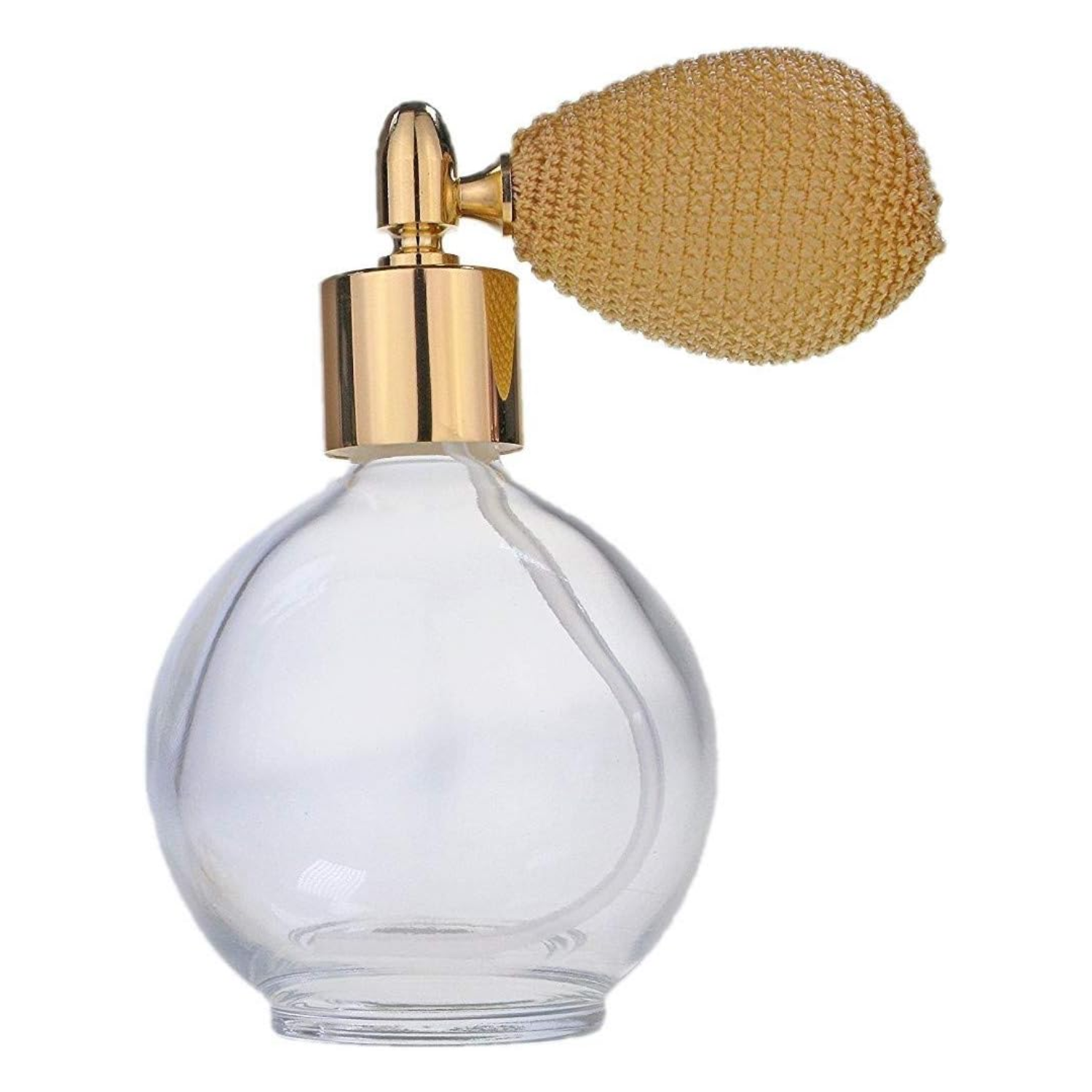 A glass perfume bottle
