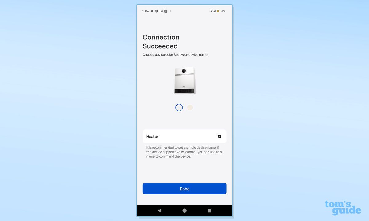 Dreo wall space heater app connection