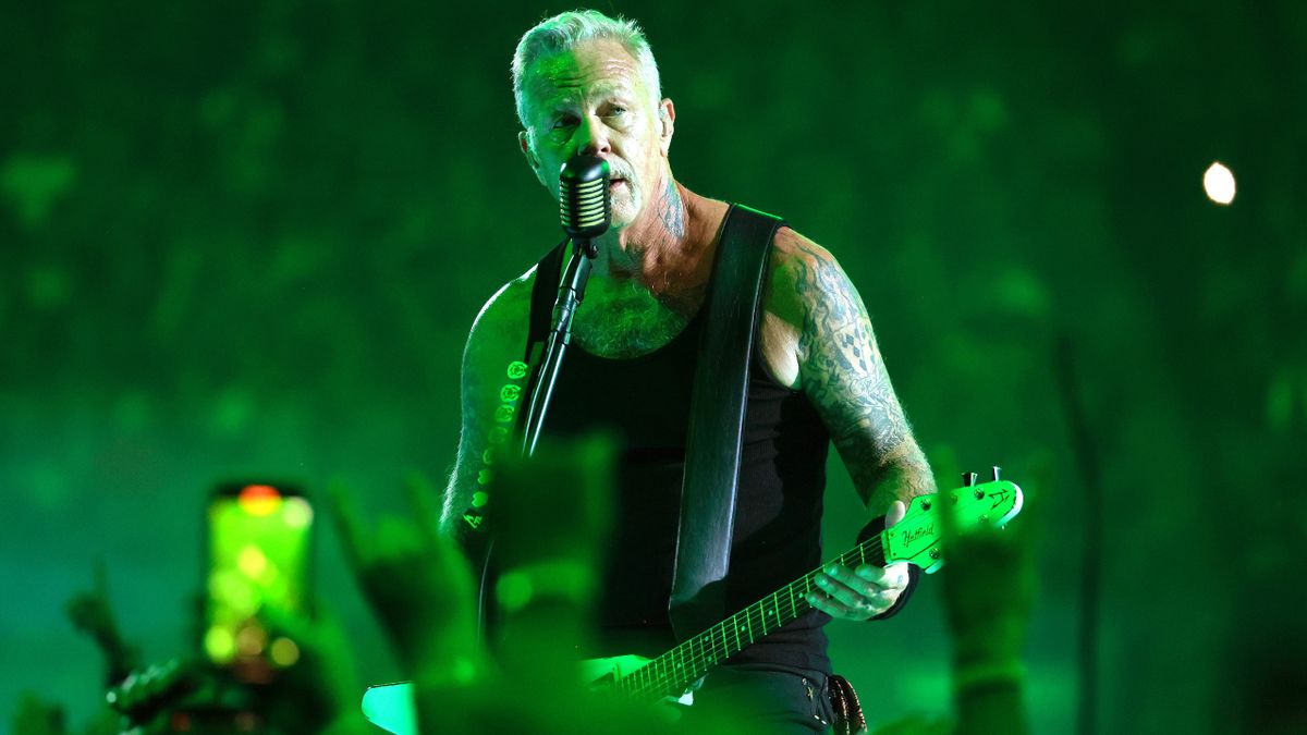 James Hetfield onstage in 2023