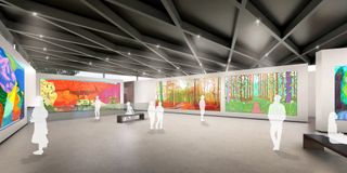 Inside the Dyson gallery space which will host works by David Hockney, Pablo Picasso, Roy Lichtenstein and Andy Warhol