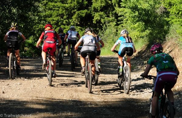 The Under 23 women head up Mt. Baldy