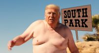 Naked Donald Trump in South Park