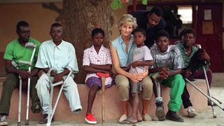 32 of the best Princess Diana Quotes - Diana sat with the group of children hurt by landmines