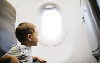 boy on plane