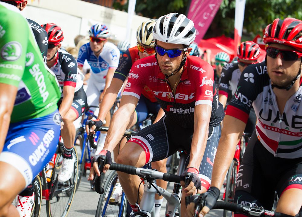 Alberto Contador is comfortable in the bunch during stage 7