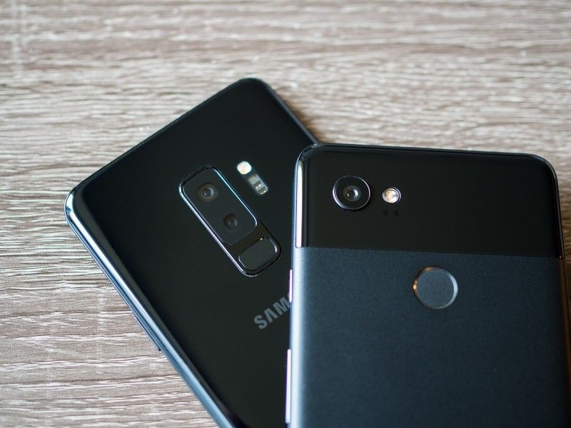 Samsung Galaxy S9+ and Pixel 2 XL