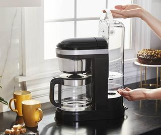 KitchenAid Drip Coffee Maker in black on a countertop