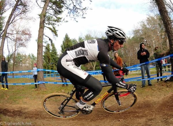 Mike Garrigan (Stage-Race/Blacksmith Cycle) riding with the leaders