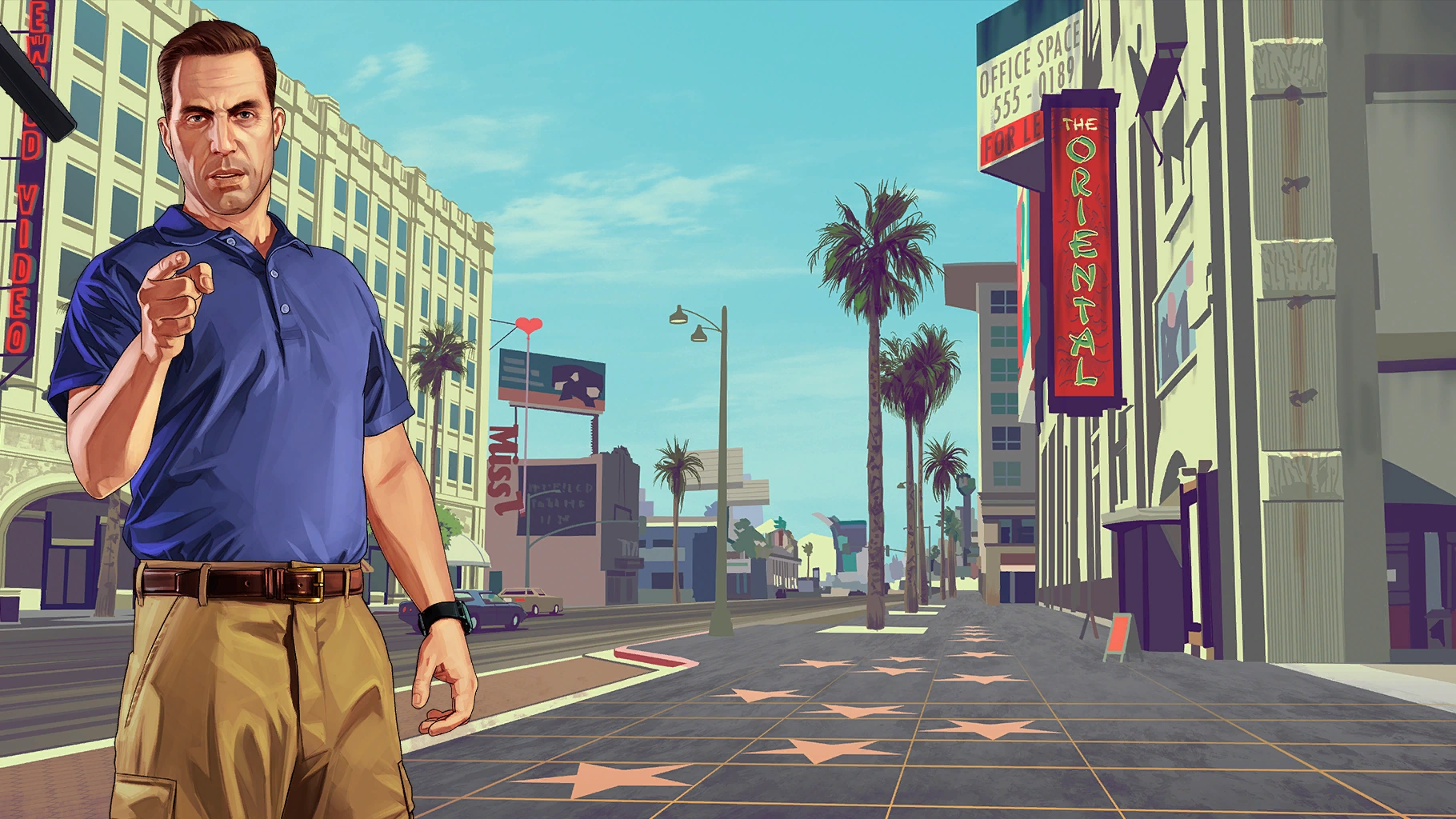 Steve Haines on the Vinewood walk of fame.