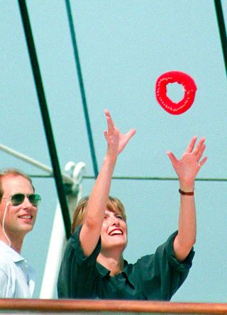 Sophie Rhys Jones on board the HMS Britannia, 1994