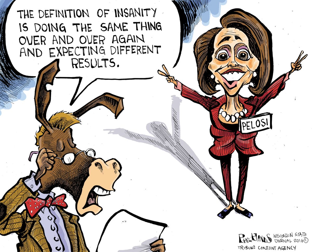 Political cartoon U.S. Nancy Pelosi Democrats insanity | The Week