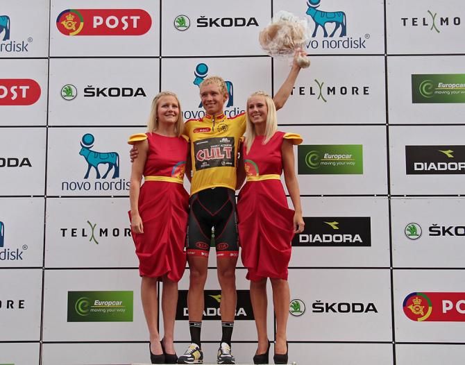 Yellow leaders jersey still on Magnus Cort (Team CULT Energy)