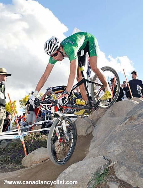 Connor McConvey (Ireland) looks scared.