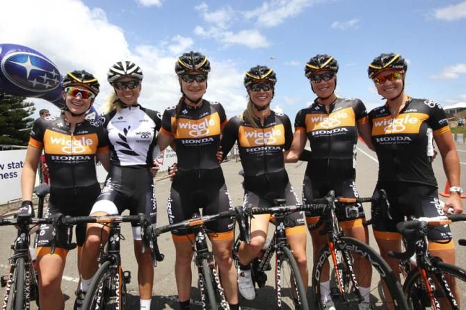 The victorious Wiggle-Honda team