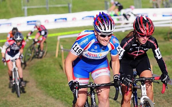 Sarah Stewart (Total Restoration) making an uphill pass.