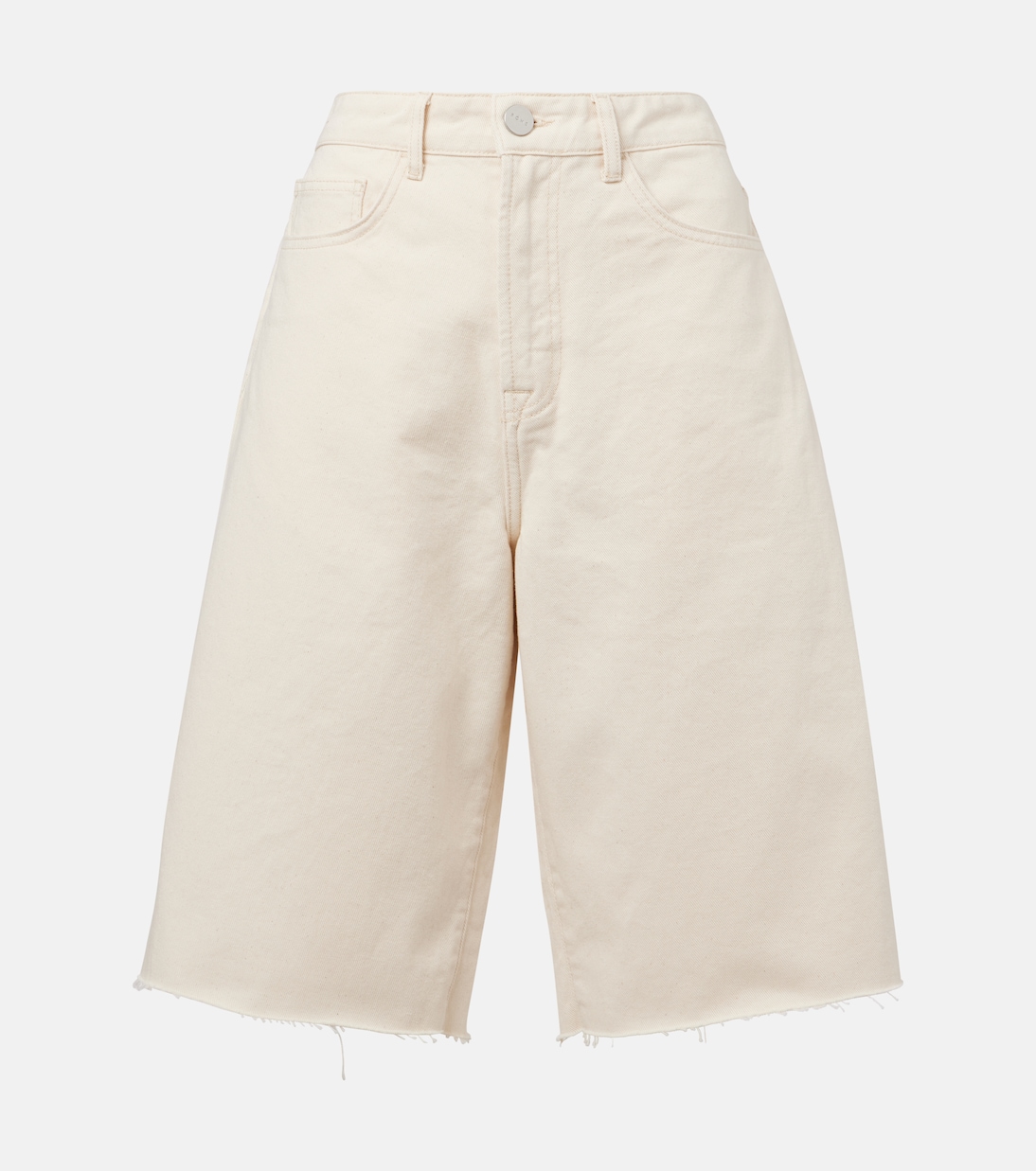 High-rise denim shorts