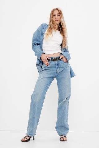 Gap High Rise Organic Cotton '90s Loose Jeans with Washwell