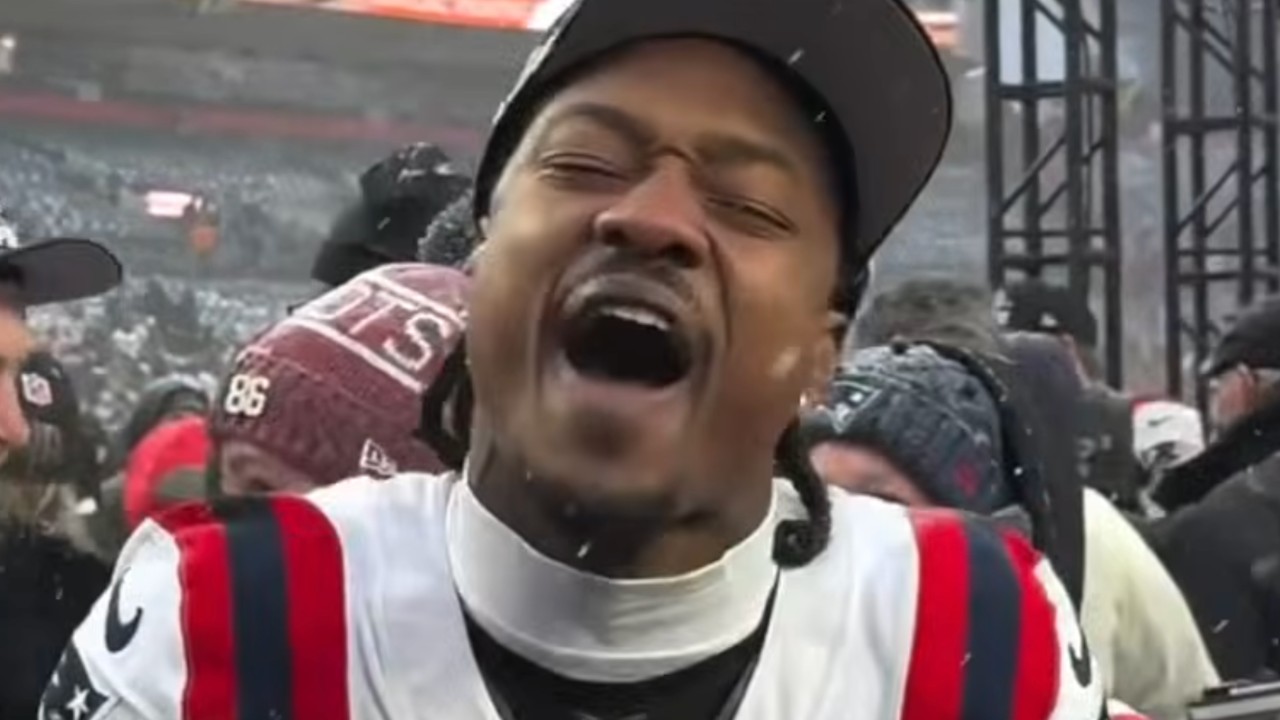 Stefon Diggs celebrating his AFC Championship win