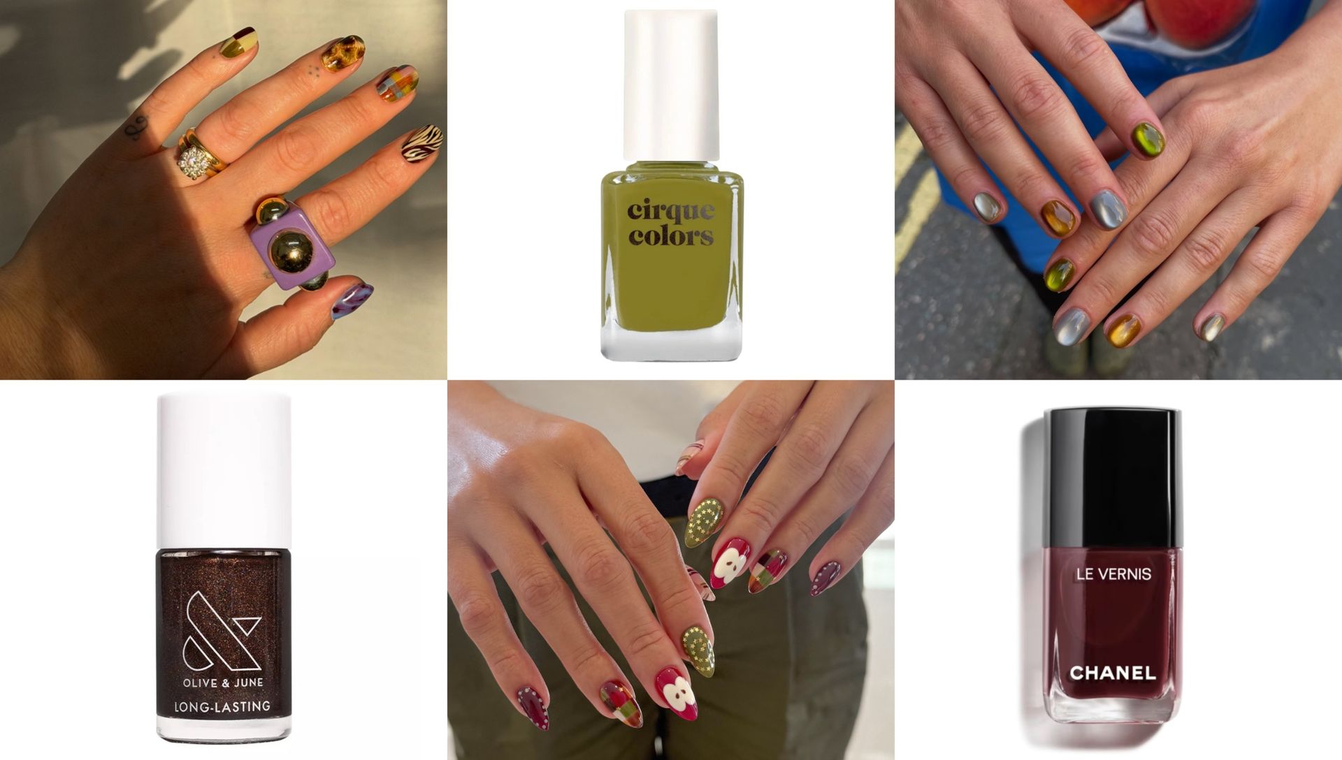 Chartreuse and leopard print anchor the season's most elegant nail moments