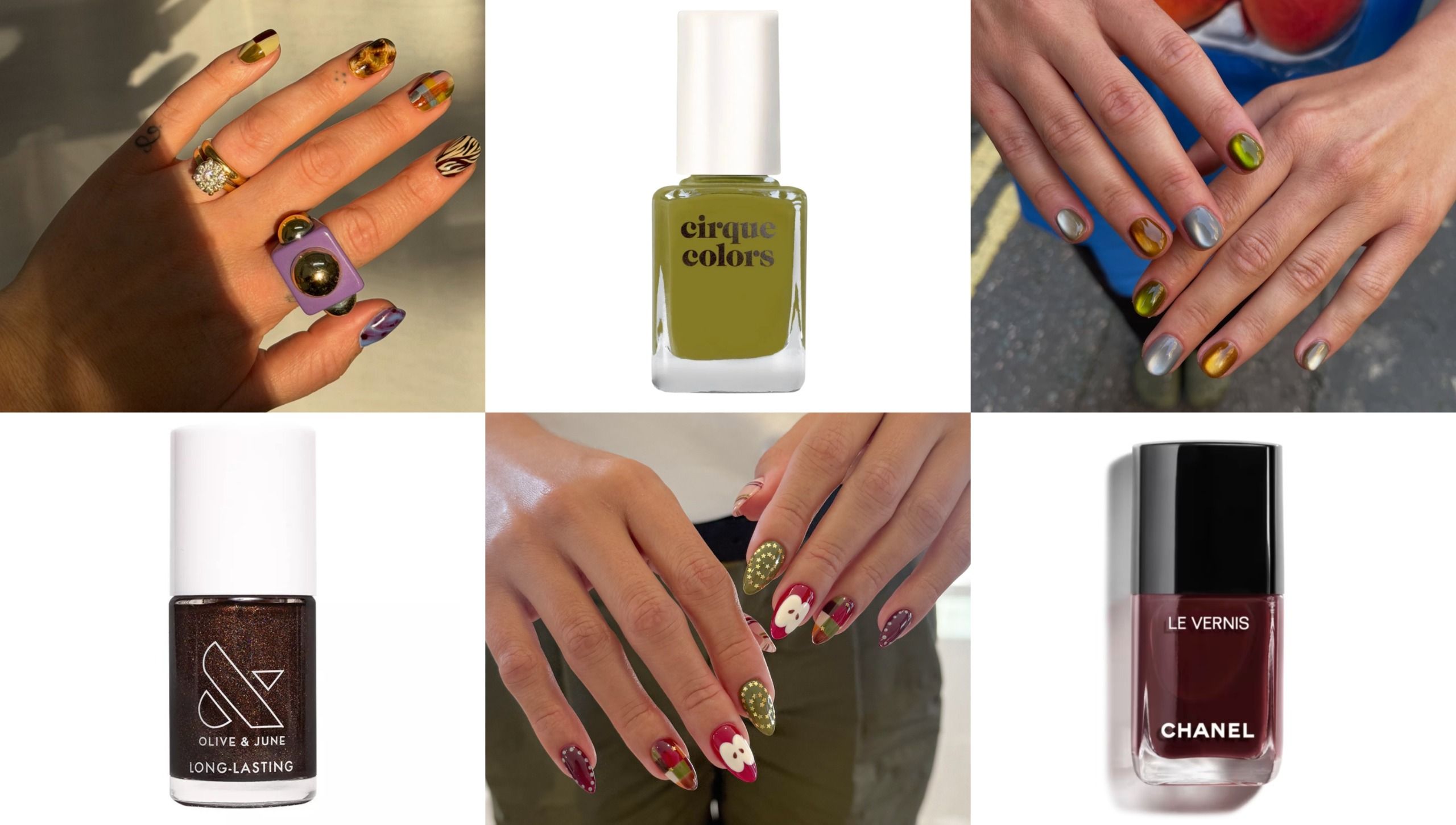Pattern Play, Chartreuse, and Animal Print Are Hands-Down My Favorite October Nail Trends