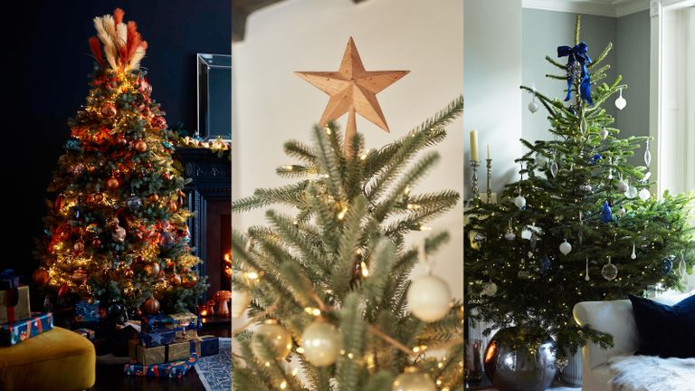 A composite of Christmas tree topper ideas