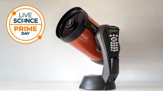 Celestron NexStar 8SE on a white background