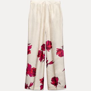 Floral suit trousers from Zara