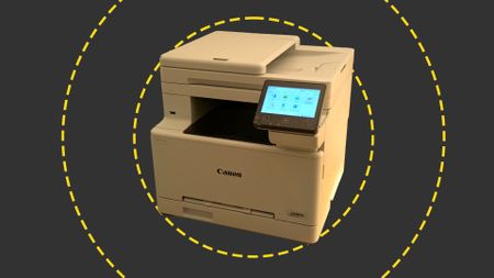 The Canon i-SENSYS MF667Cdw on the ITPro background