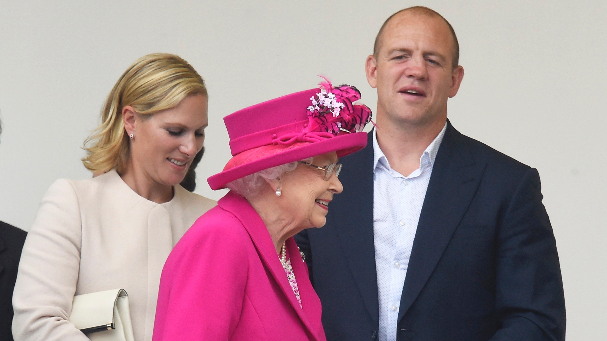 Zara, Mike Tindall and Queen Elizabeth II leave after attending &amp;quot;The Patron's Lunch&amp;quot; celebrations for The Queen's 90th birthday on The Mall on June 12, 2016