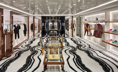 French-born Tokyo-based architect Gwenaël Nicolas has redesgined Dolce & Gabbana's opulent Old Bond Street boutique