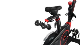 Echelon Smart Connect EX3 review: a rear view of the saddle of the EX-3 bike